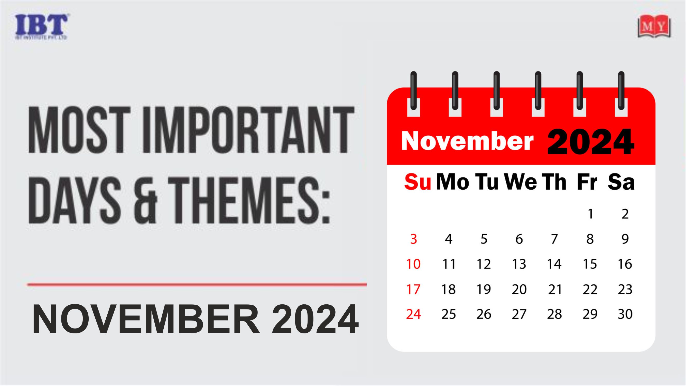 Important Days & Themes November 2024